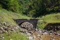 Old stone bridge over a stream Royalty Free Stock Photo