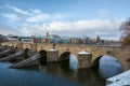 Old stone bridge at Pisek Royalty Free Stock Photo