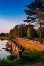 Old stone bridge in summer Finland Royalty Free Stock Photo