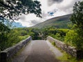 Old stone stone bridge scenery in Killarney national park in Ireland Royalty Free Stock Photo