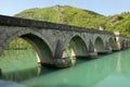 Old stone bridge in Visegrad Royalty Free Stock Photo