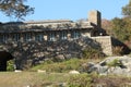 Old stone building along the shore at the Hole in the Wall Beach, East Lyme COnnecticut