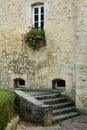 Old Stone Building with Flowers, France