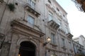 old stone building (palace ?) in syracuse in sicily (italy)