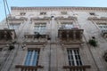 old stone building (palace ?) in syracuse in sicily (italy)