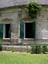 Old Stone Building in Tropical Setting Royalty Free Stock Photo