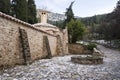 Old stone byzantine monastery in Kaisariani, Athens, Greece Royalty Free Stock Photo