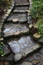 Old stone cement stairs