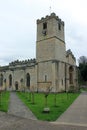 Old stone church in english countryside portrait Royalty Free Stock Photo