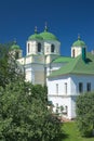 The old stone church and trees (Spaso preobrazhenskiy sobor)