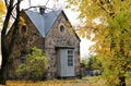 Old stone cottage in the woods Royalty Free Stock Photo