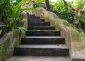 Old stone curved stairs