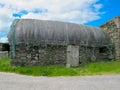 Old Stone debilitated thatched cottage Royalty Free Stock Photo