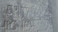 Old Stone Epitaph Inscription