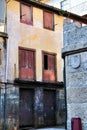 Old stone facade of the portuguese medieval village of Guimaraes Royalty Free Stock Photo