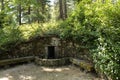 Old stone fontain at Pedras Salgadas natural park and traditional spa in the north of Portugal