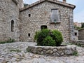 Old stone Fountain French Medieval Village Royalty Free Stock Photo