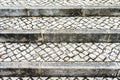 Old stone granite stairs