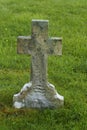 Old Stone Gravestone Cross Weathered