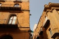 old stone habitation (?) buildings in agrigento in sicily (italy)