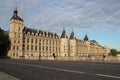 old stone hall (la conciergerie) in paris (france)