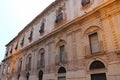 old stone hall in noto in sicily (italy)