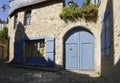 Old stone house in Medieval town center of Dinan, France Royalty Free Stock Photo