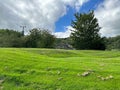 Old stone house, in a rural landscape in the, Aire Valley, Keighley, UK