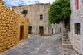 Old stone houses in Areopoli village in Mani, Peloponnese, Greece Royalty Free Stock Photo