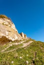 Old stone houses of Medieval cave city-fortress Chufut-Kale in the mountains, Bakhchisaray, Crimea Royalty Free Stock Photo