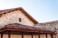 Old stone houses of Medieval cave city-fortress Chufut-Kale in the mountains, Bakhchisaray, Crimea Royalty Free Stock Photo