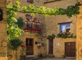 Old stone houses in a medieval village of Ujue in Basque Country, Navarra, Spain Royalty Free Stock Photo