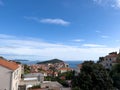 Old stone houses with red roofs on the seashore. Dubrovnik, Croatia Royalty Free Stock Photo