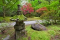 Old Stone Lantern in Japanese Garden Royalty Free Stock Photo