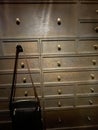 Old stone lockers background. old locker. Royalty Free Stock Photo