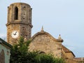 Old stone medieval Church of St Nicolau in Spain Royalty Free Stock Photo