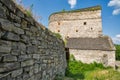 Old stone medieval Stephen Bathory tower in Kamianets-Podilskyi fortress, Ukraine Royalty Free Stock Photo