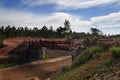 Old stone and metal bridge at Sao Domingos abandoned mine