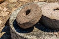 Old stone millstones Royalty Free Stock Photo
