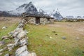 Old stone nepalese houses in Hymalayas