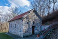 Old stone orthodox church St Petka in mountain on spring day Royalty Free Stock Photo