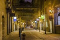 Old stone paved road in London Royalty Free Stock Photo