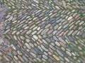 Old stone pavement road on the medieval street Royalty Free Stock Photo