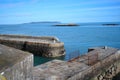 Old stone pier at Dalkey Royalty Free Stock Photo