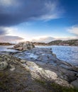 Old Stone Pier in Helleviga recreation area, Sogne in South Norway
