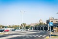 Old stone port bridge Archi della Marina in Catania, Sicily, Italy