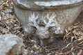 Old stone pot with decorative moldings