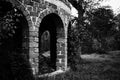 Old stone ruined gazebo