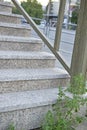 Old stone staircase in a granite house Royalty Free Stock Photo