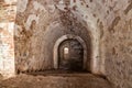 Old stone staircase leads to the dungeon. Fort Tarakanovskiy. U